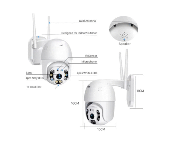 Outdoor Waterproof Camera 1080P IP66 PTZ WiFi IP Security Camera - Image 4